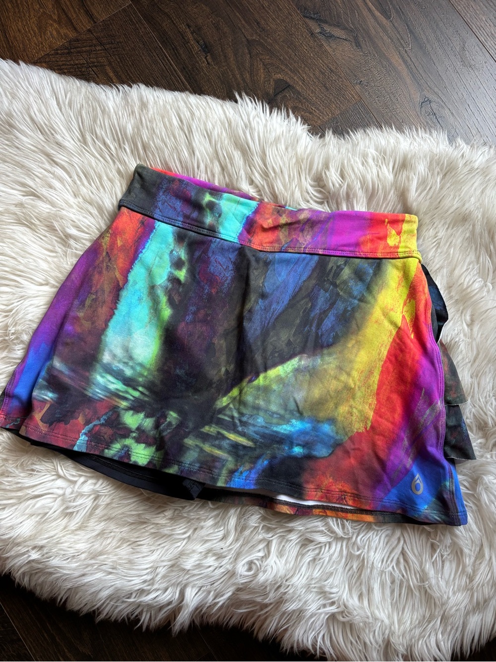 Dona Jo Colorful Tie-Dye Athletic Skort